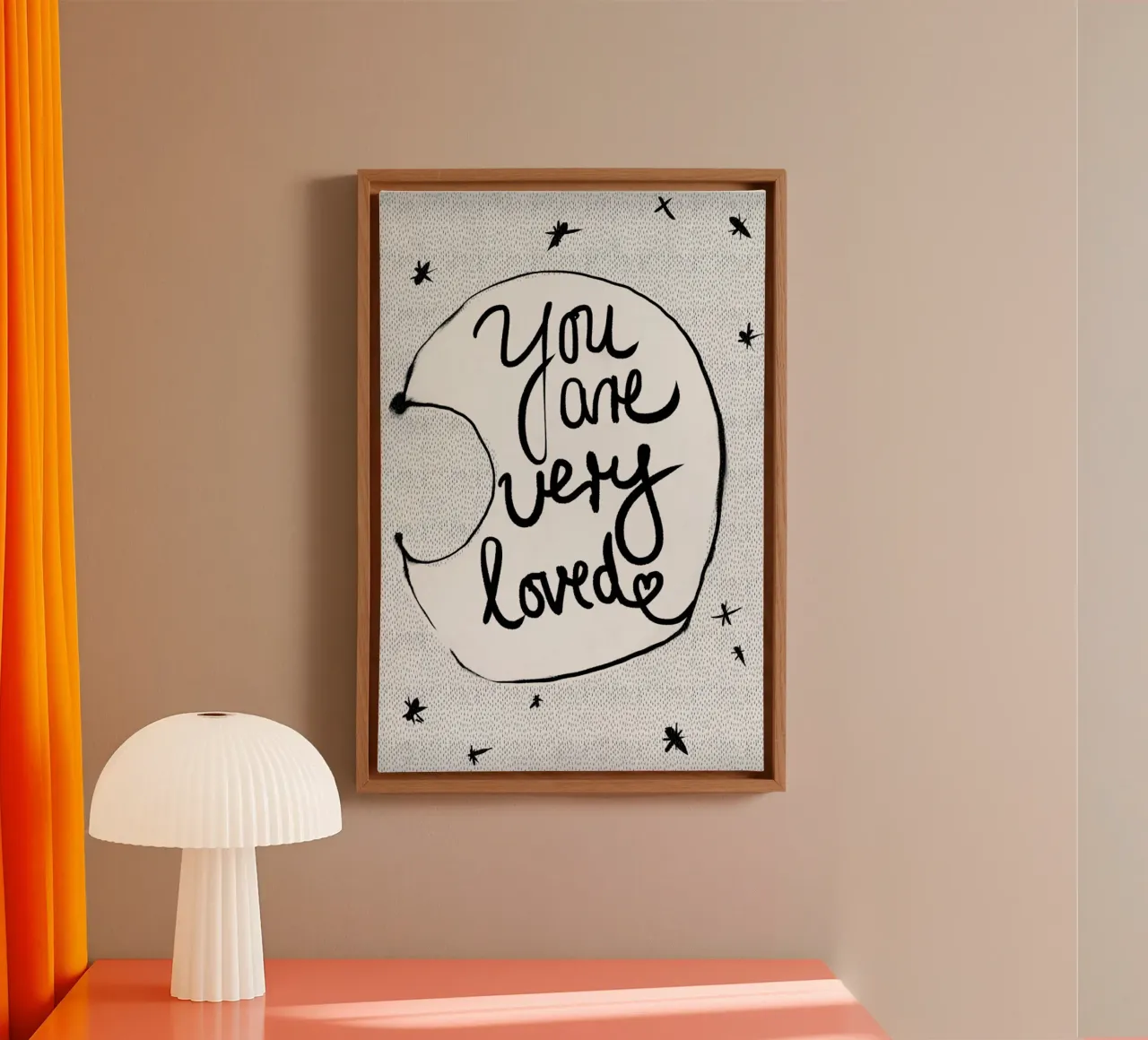 You Are Very Loved tela con Cornice a cassetta da treechild