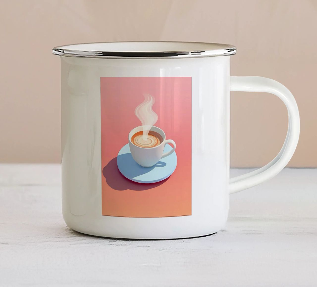 Arte minimalista 55 tazza in smalto da Erika C White