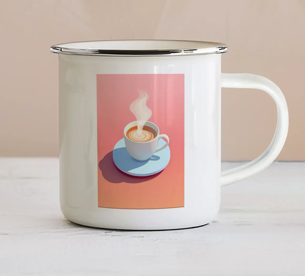 Arte minimalista 55 taza de esmalte de Erika C White