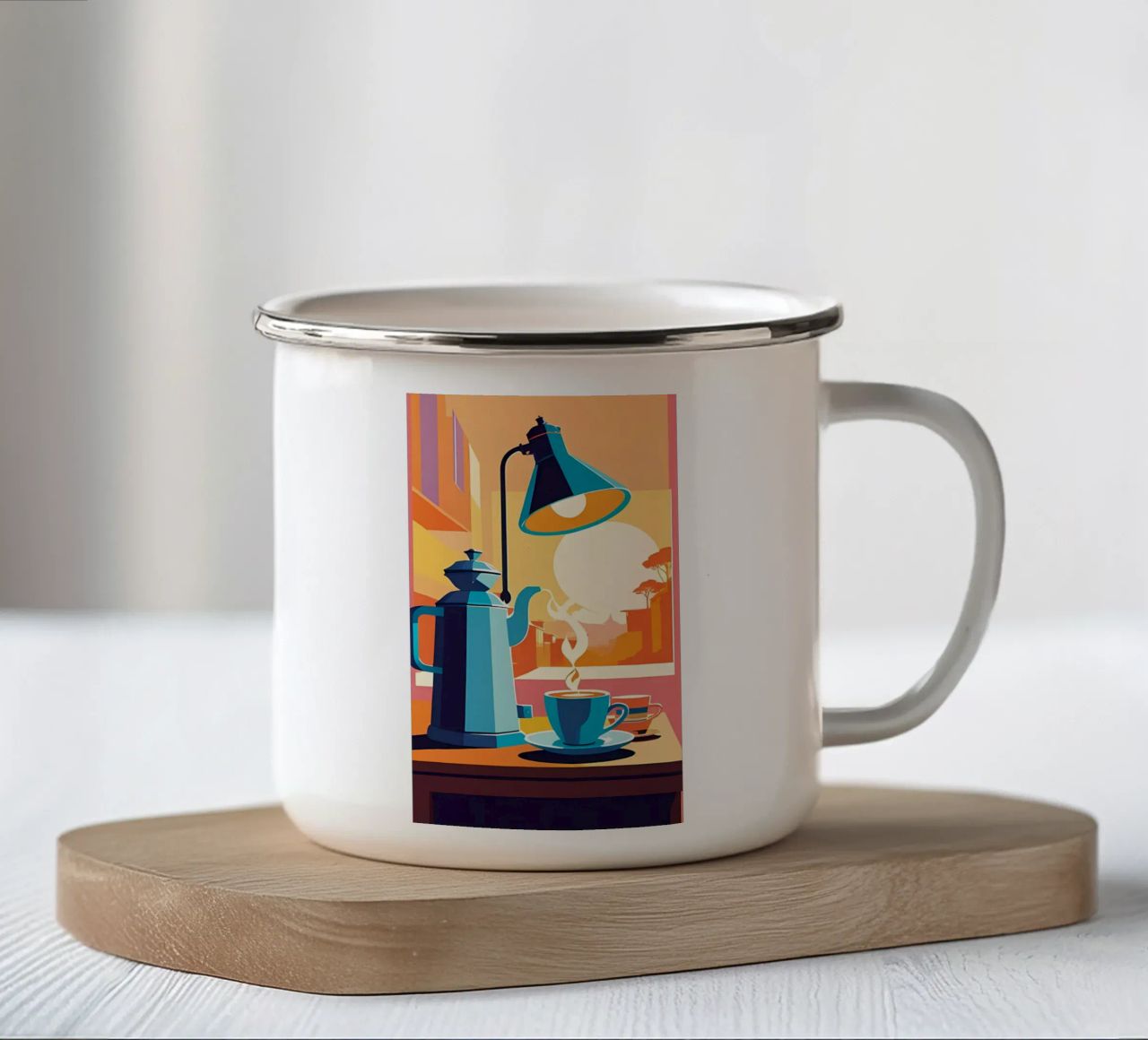 Arte minimalista 56 tazza in smalto da Erika C White