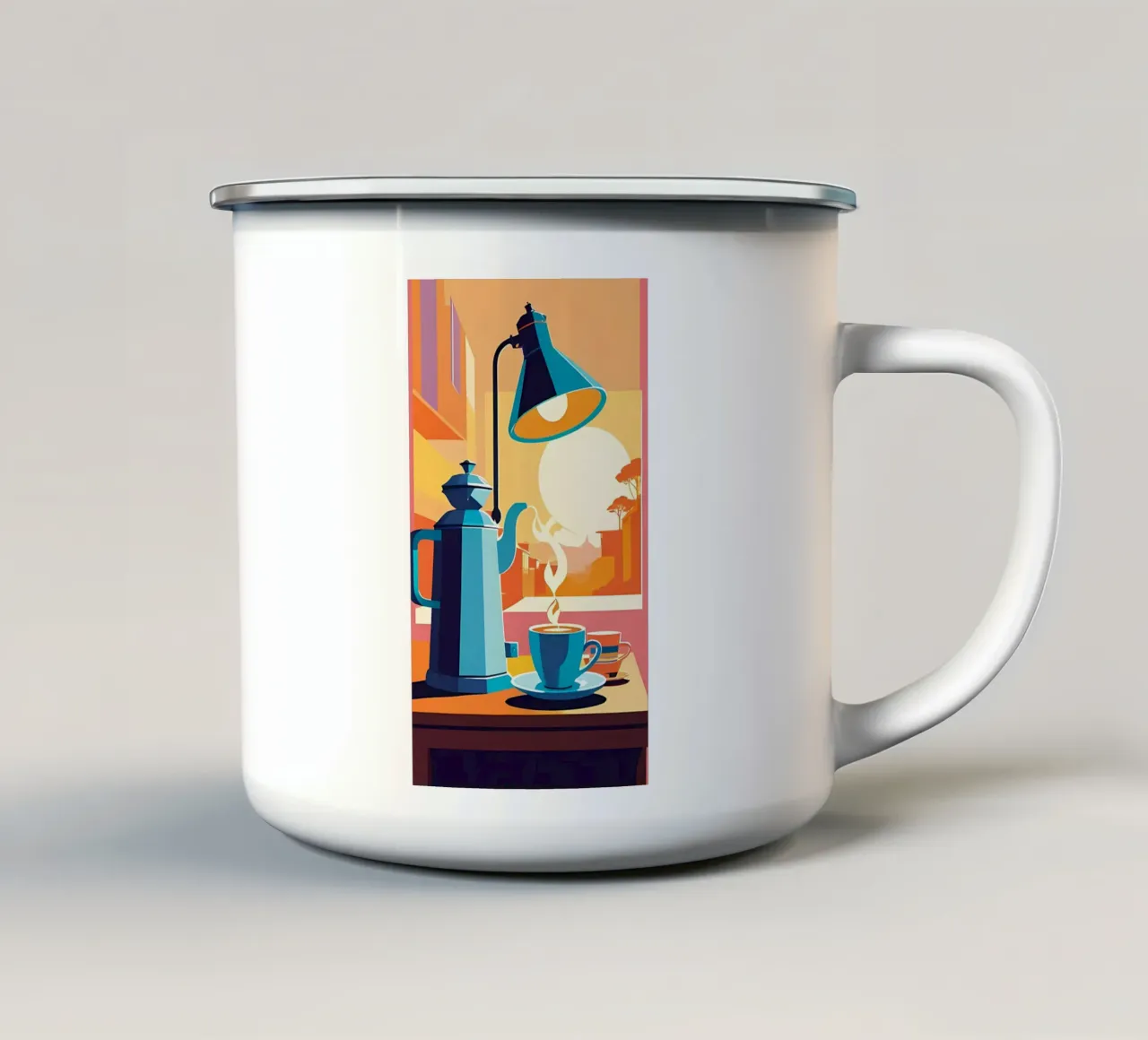 Arte minimalista 56 tazza in smalto da Erika C White