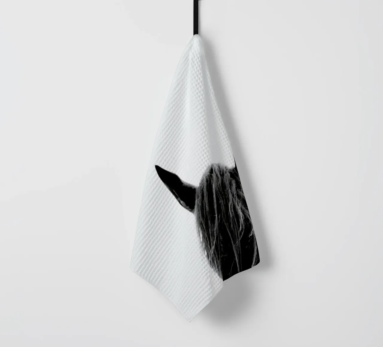 Black Beauty tea towel by Kubistika