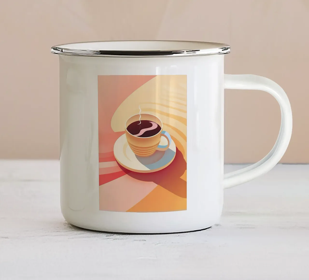 Arte minimalista 59 tazza in smalto da Erika C White