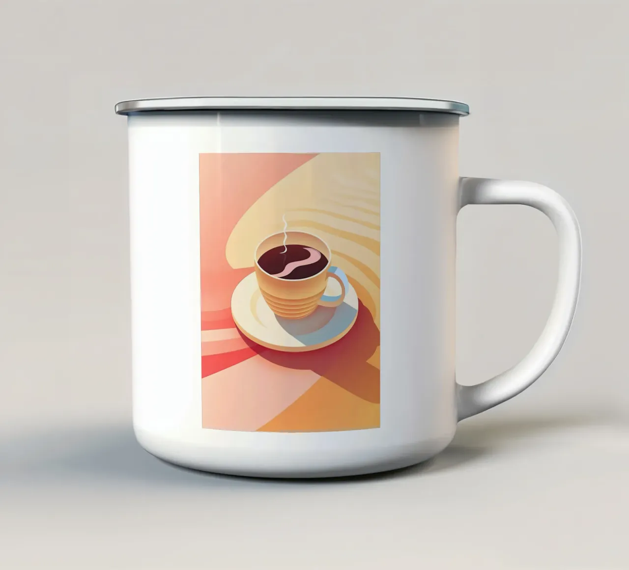 Arte minimalista 59 tazza in smalto da Erika C White