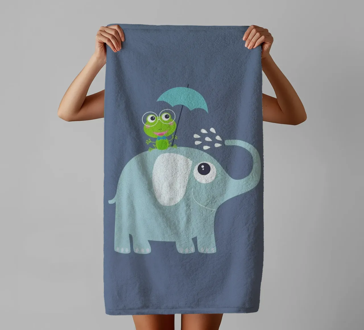 Elephant Frog asciugamano da bagno da JaySan Studio
