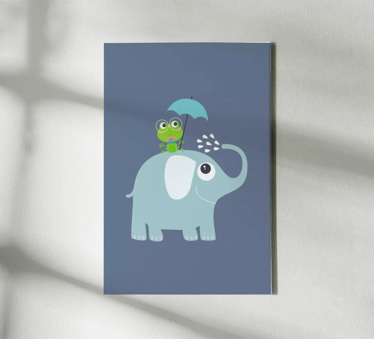 Elephant Frog canvas met Baklijst van JaySan Studio