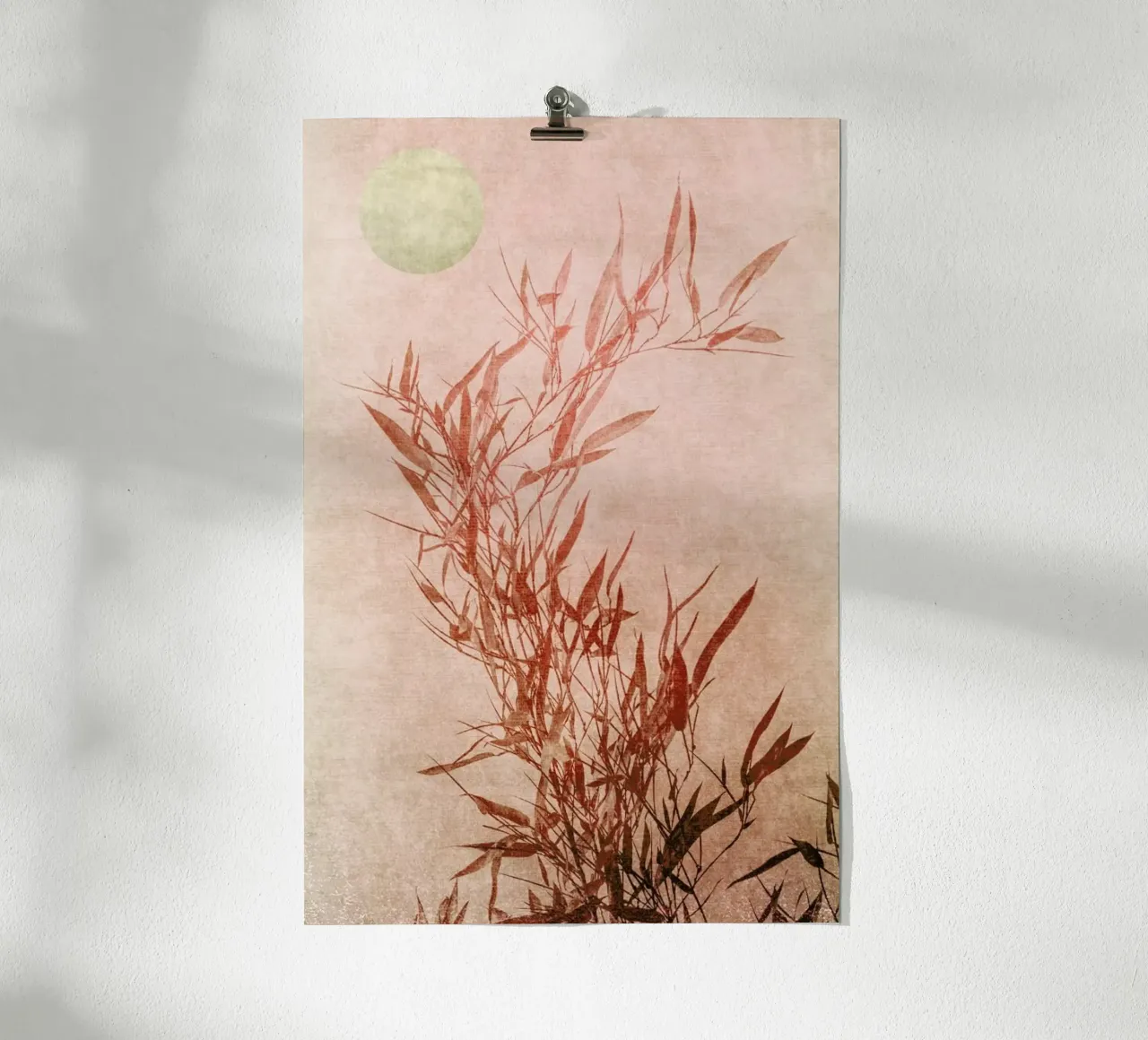 Golden Sunset poster con telaio in alluminio da Kubistika