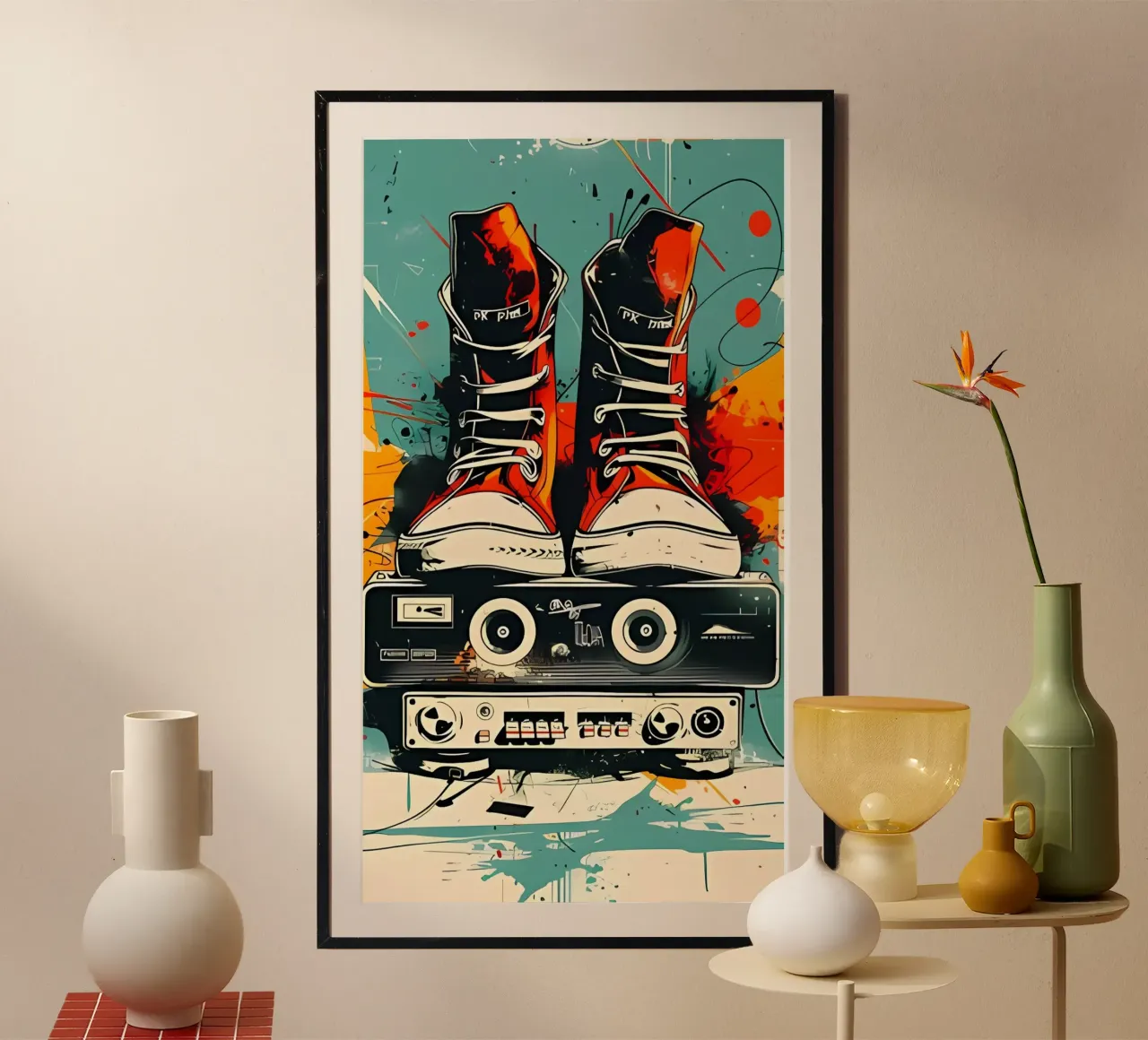 vintage poster con telaio in plastica da Erika C White