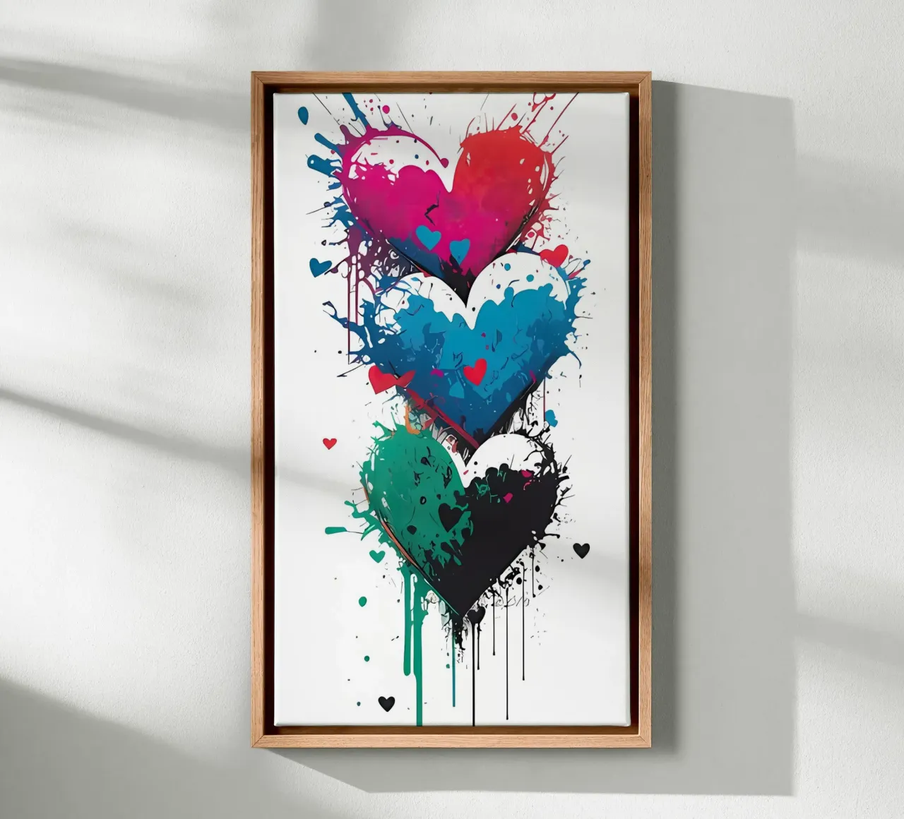 Minimalistische Kunst 69 canvas met Baklijst van Erika C White