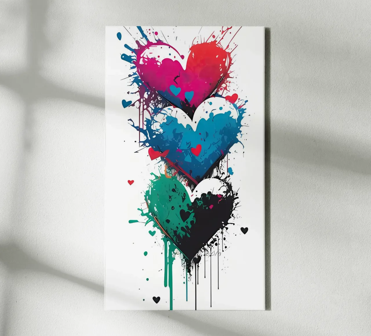 Minimalistische Kunst 69 canvas met Baklijst van Erika C White