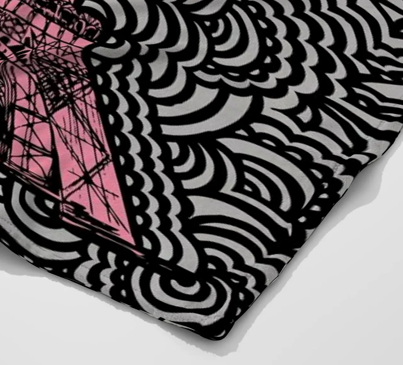Pink Eiffel Tower Drawing Meditation coperta in pile da KP Design