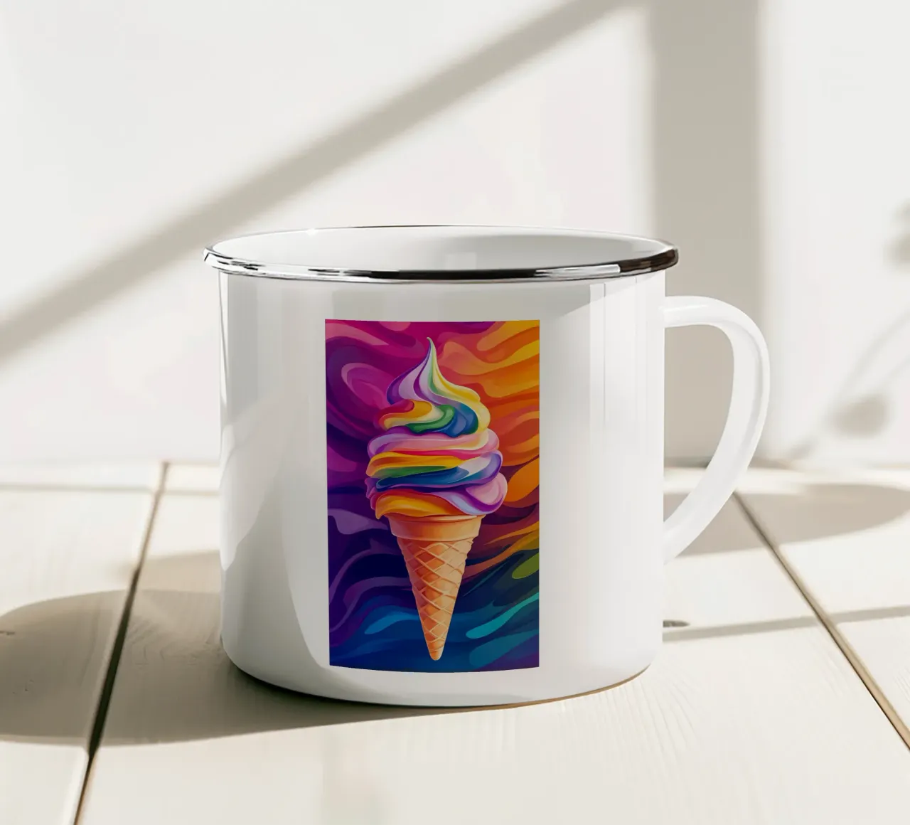 Estrich Emaille Tasse von Erika C White