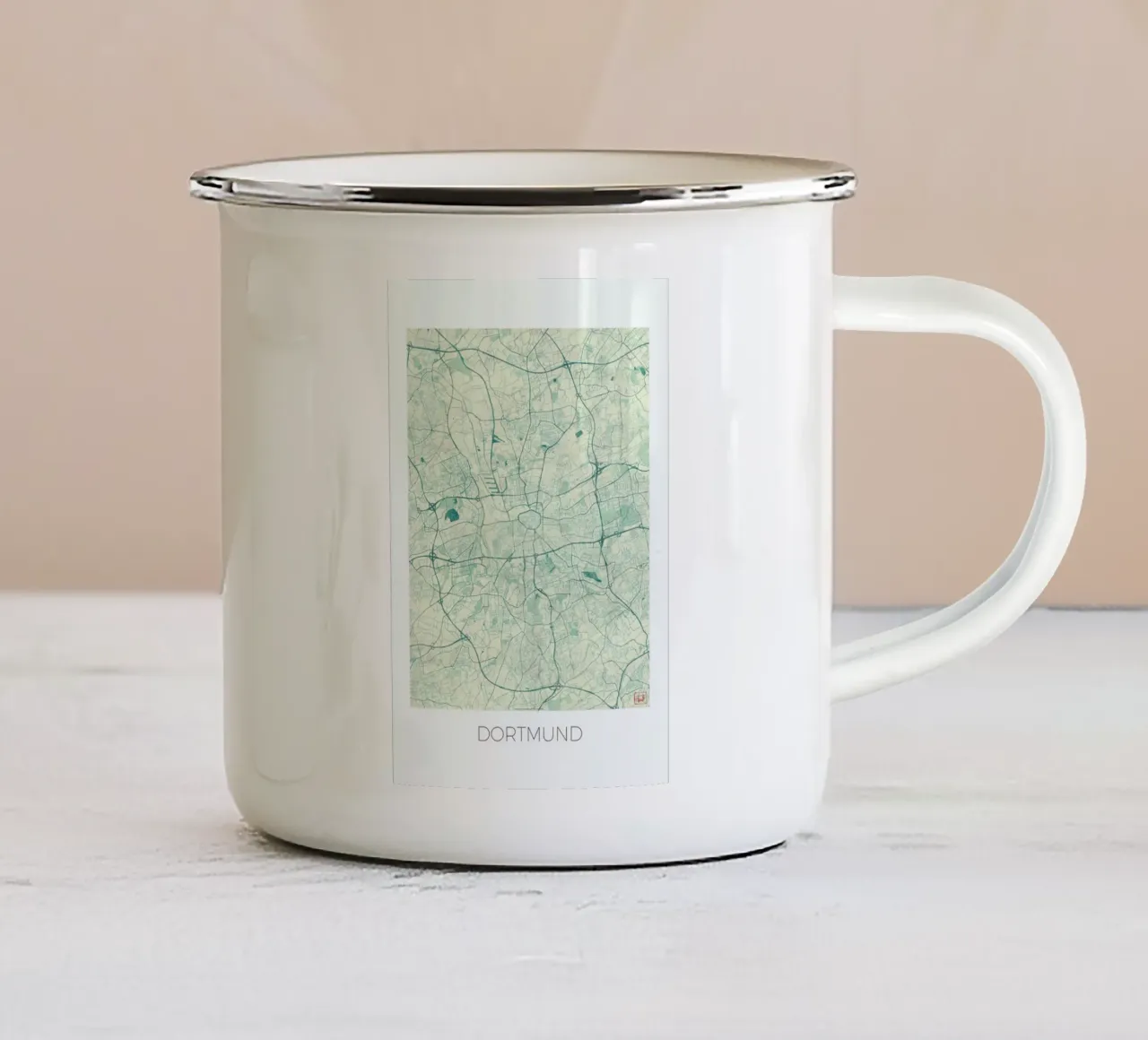 Dortmund Vintage tazza in smalto da Hubert Roguski