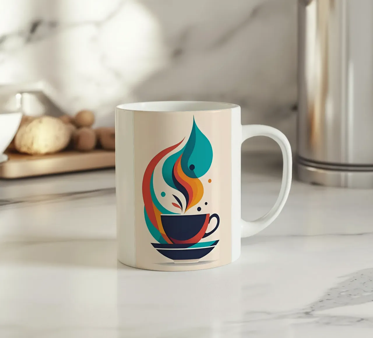 Arte minimalista 83 tazza in ceramica da Erika C White