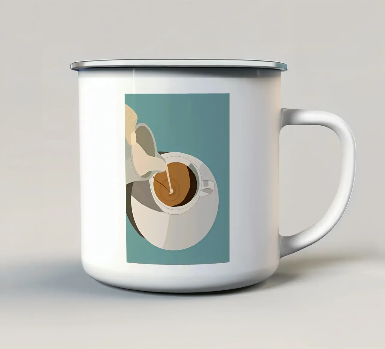 Arte minimalista 84 tazza in smalto da Erika C White