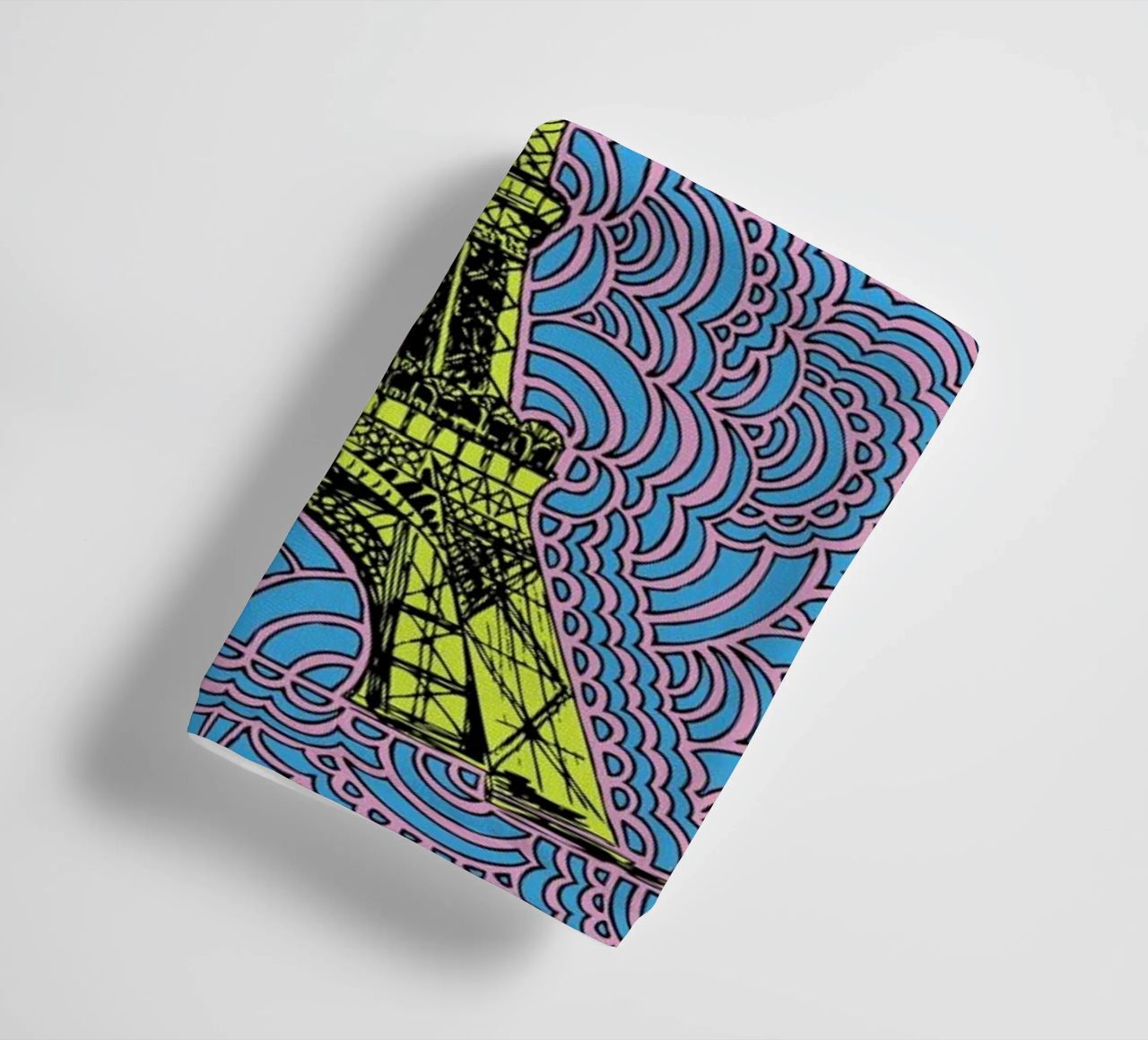 Yellow Eiffel Tower Drawing Meditation asciugamano da bagno da KP Design