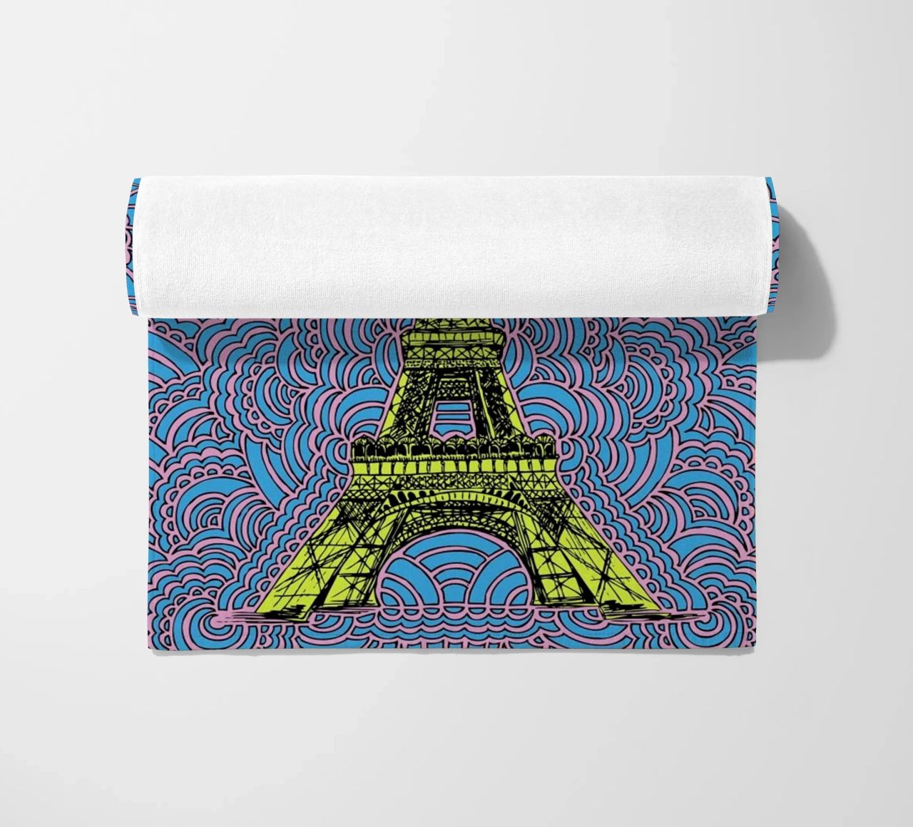 Yellow Eiffel Tower Drawing Meditation telo mare da KP Design