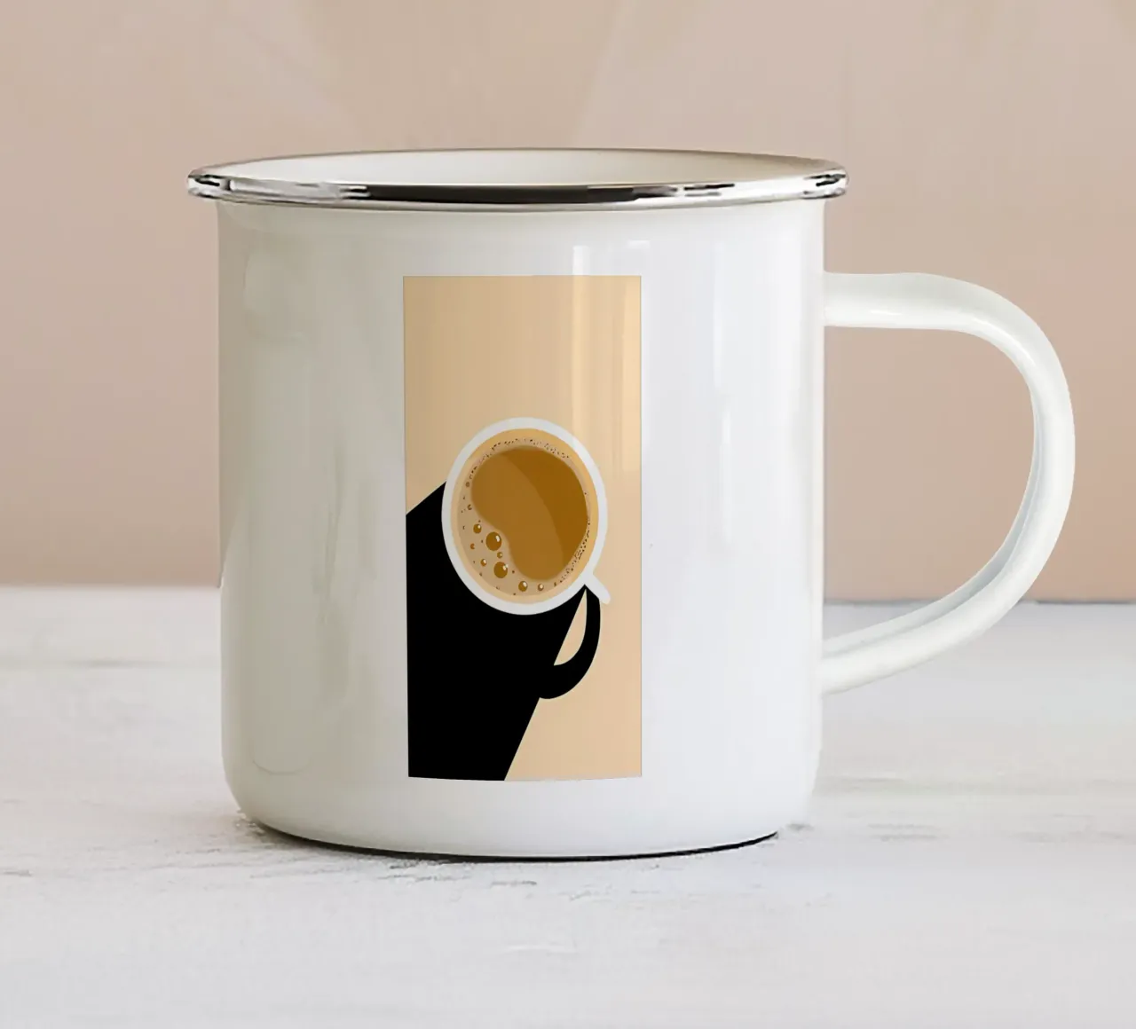 Arte minimalista 89 tazza in smalto da Erika C White