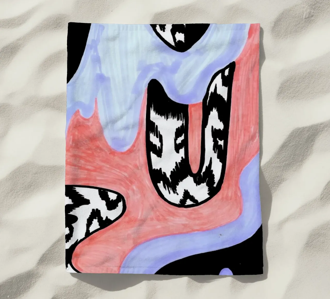 Spirit Snake beach towel by Daniela Roessler
