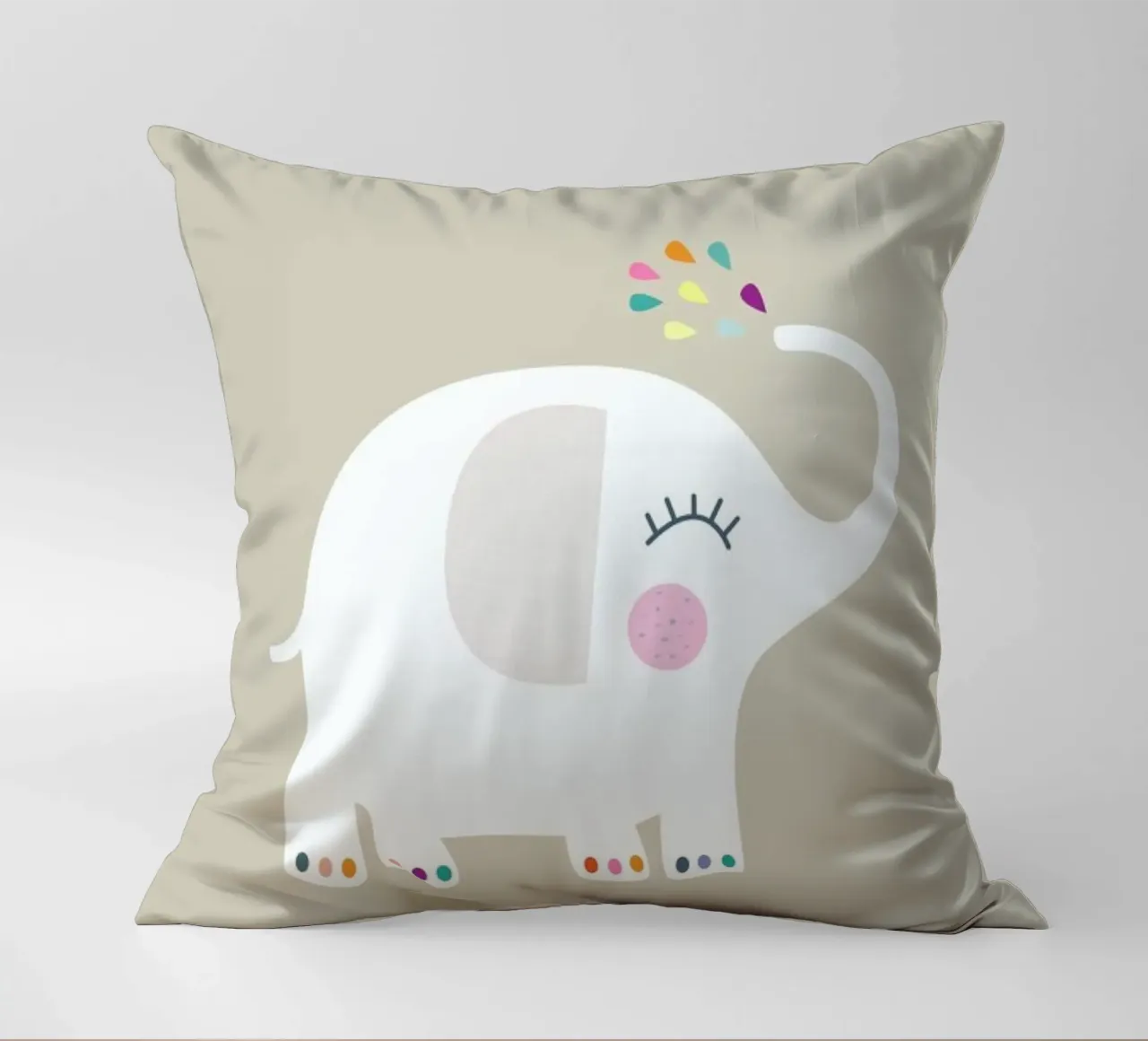Elefante Rainbow Joy cuscino da JaySan Studio