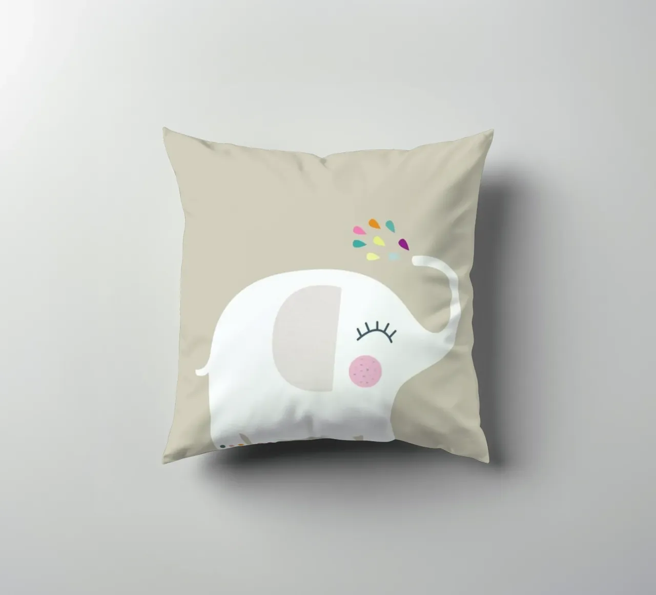 Elefante Rainbow Joy cuscino da JaySan Studio