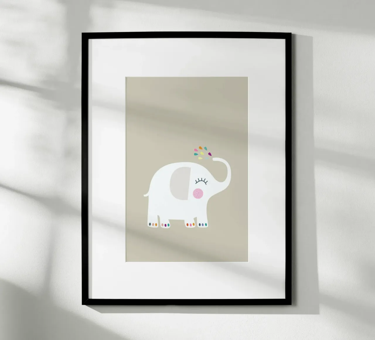 Elefante Rainbow Joy carta hahnemühle da JaySan Studio