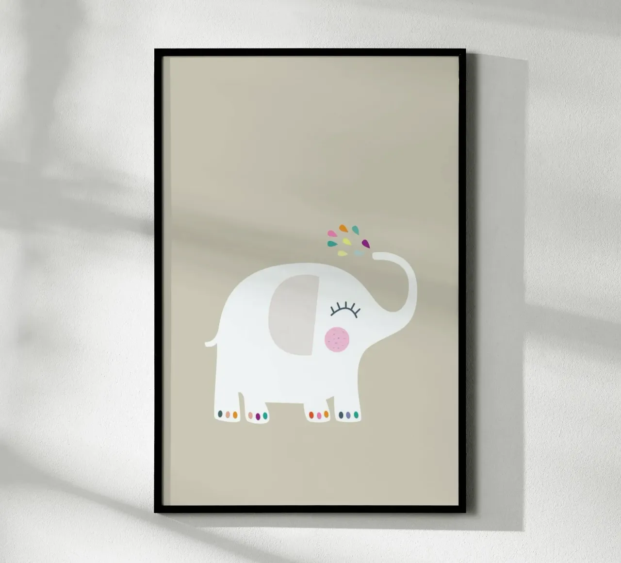 Elefante Rainbow Joy carta hahnemühle da JaySan Studio