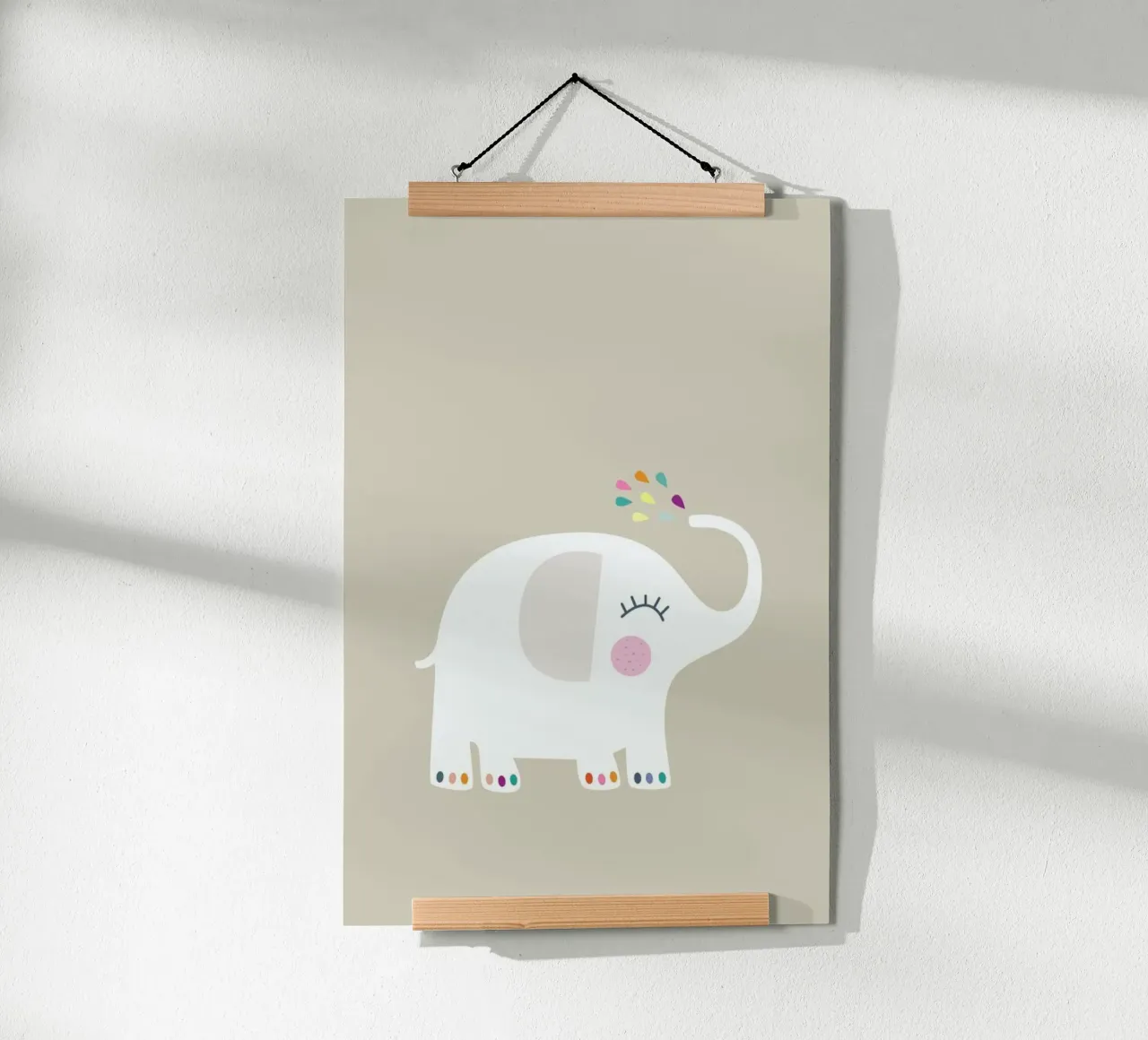 Elefante Rainbow Joy carta hahnemühle da JaySan Studio