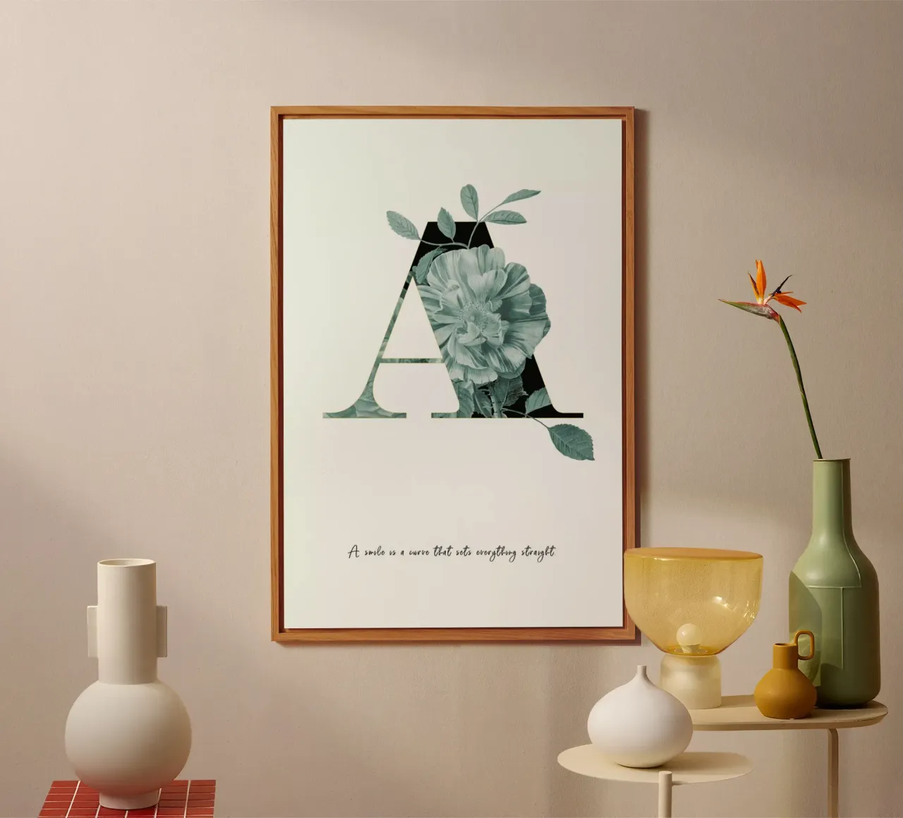Flower Alphabet - A Alu-Dibond von Froilein Juno