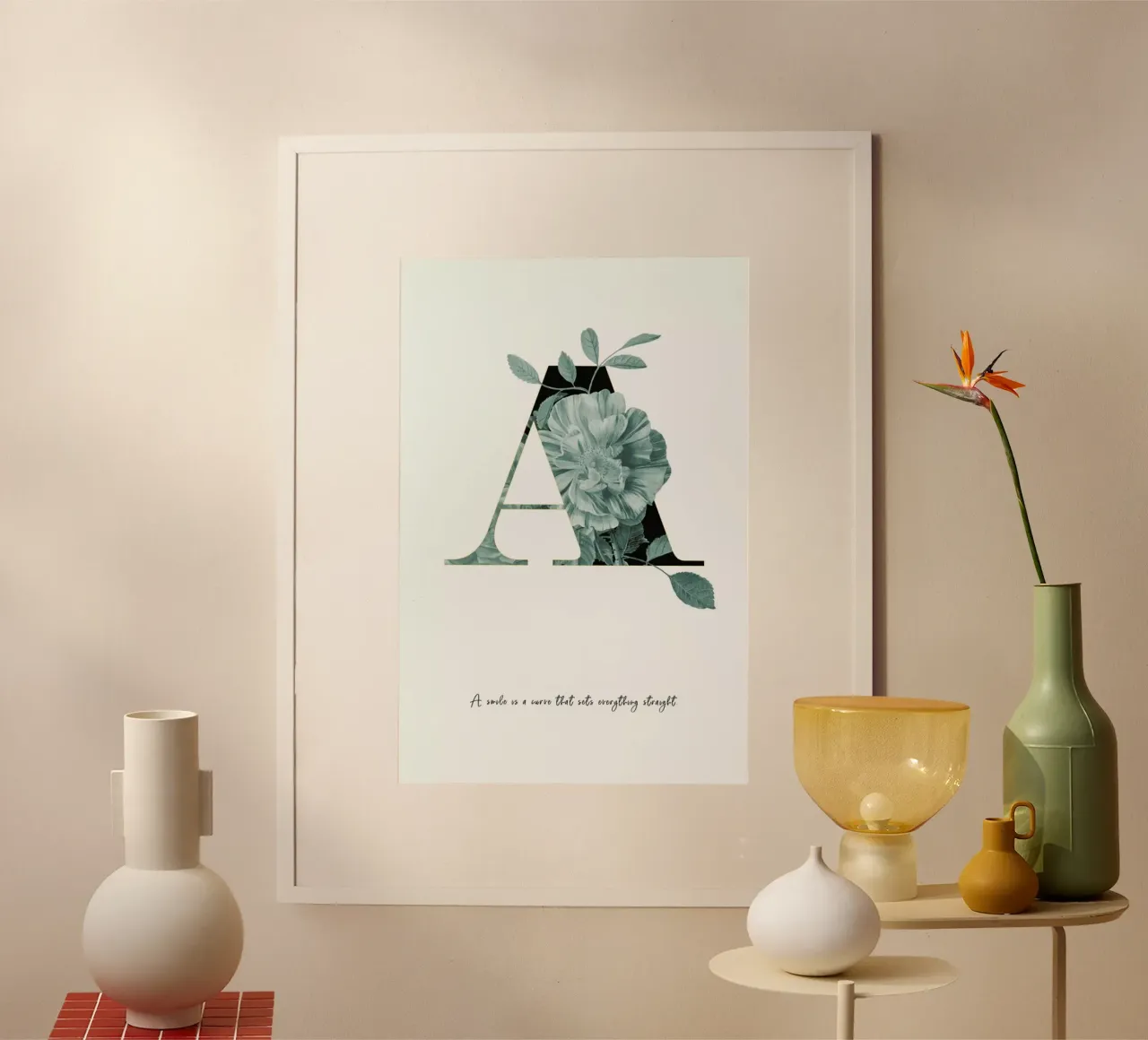 Flower Alphabet - A poster con telaio in plastica da Froilein Juno