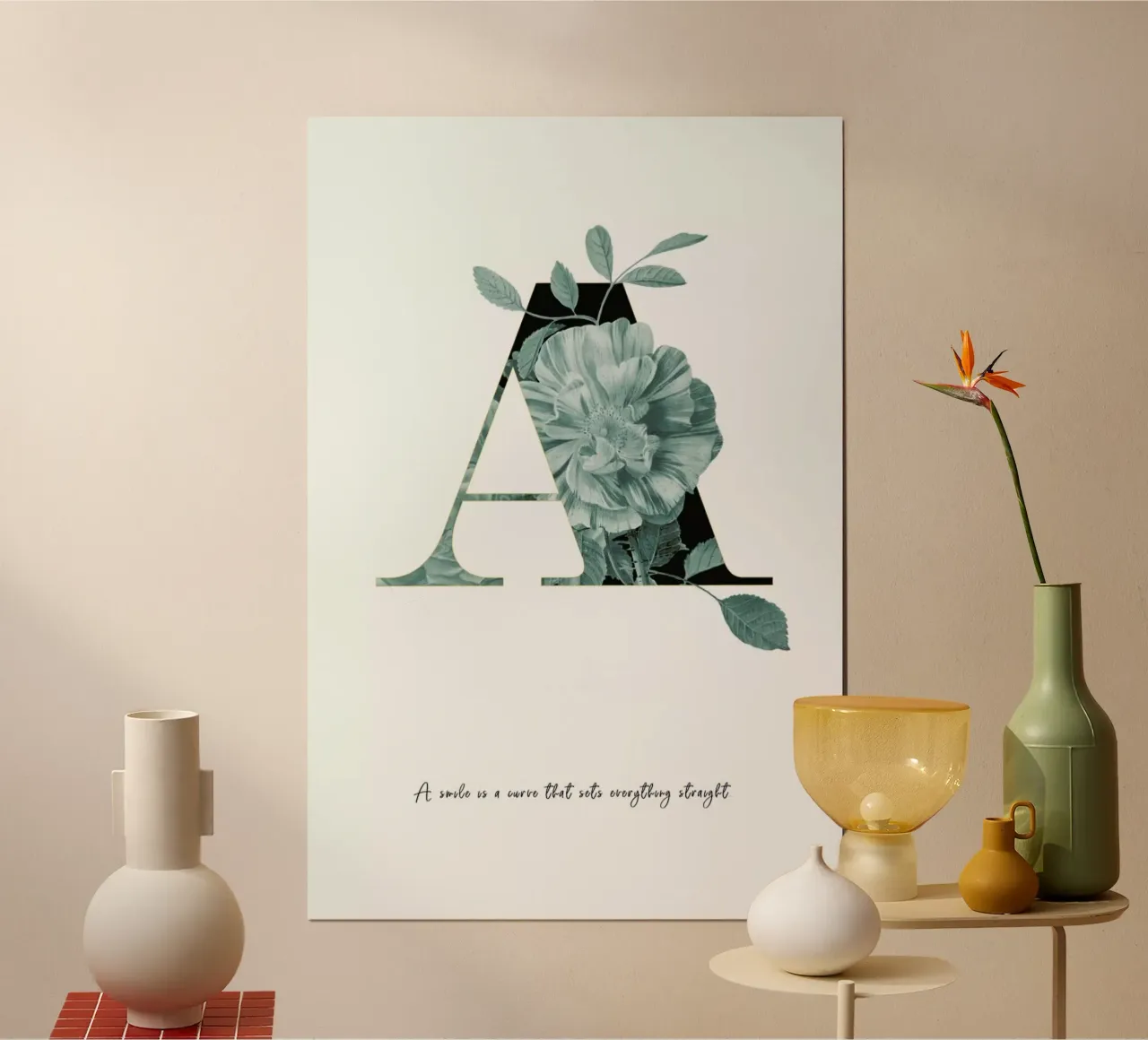 Flower Alphabet - A poster con telaio in plastica da Froilein Juno