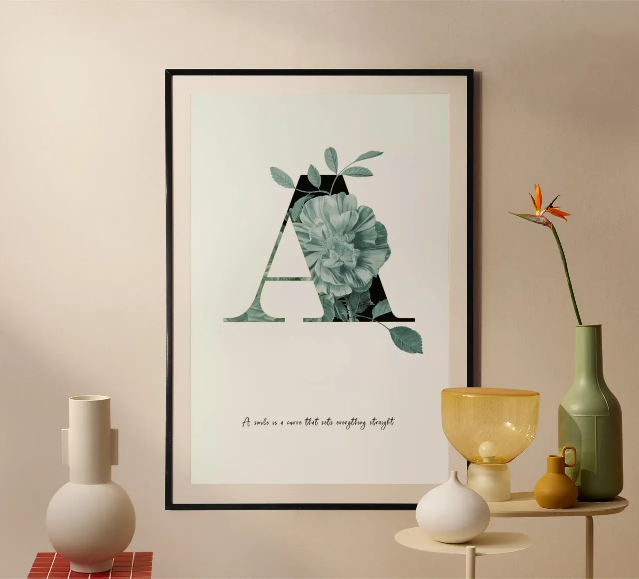 Flower Alphabet - A poster con telaio in plastica da Froilein Juno