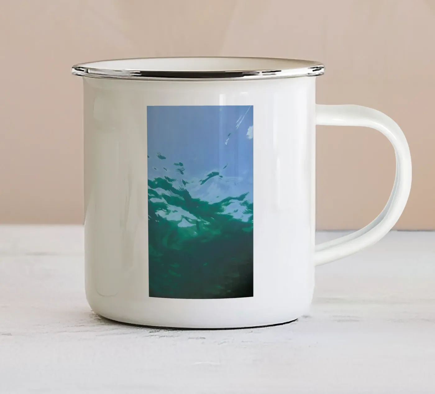 While Diving enamel mug by Studio Nahili
