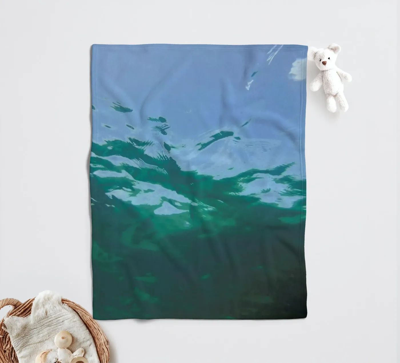 While Diving fleece blanket by Studio Nahili