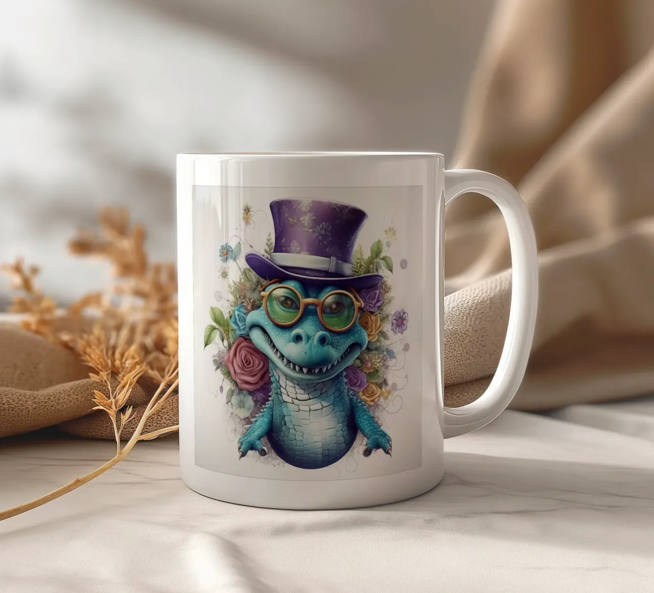 Alligatore magico retrò tazza in ceramica da Funny Animals