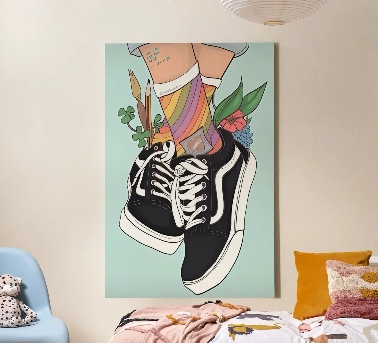 Arte minimalista 95 tela con Cornice a cassetta da Erika C White
