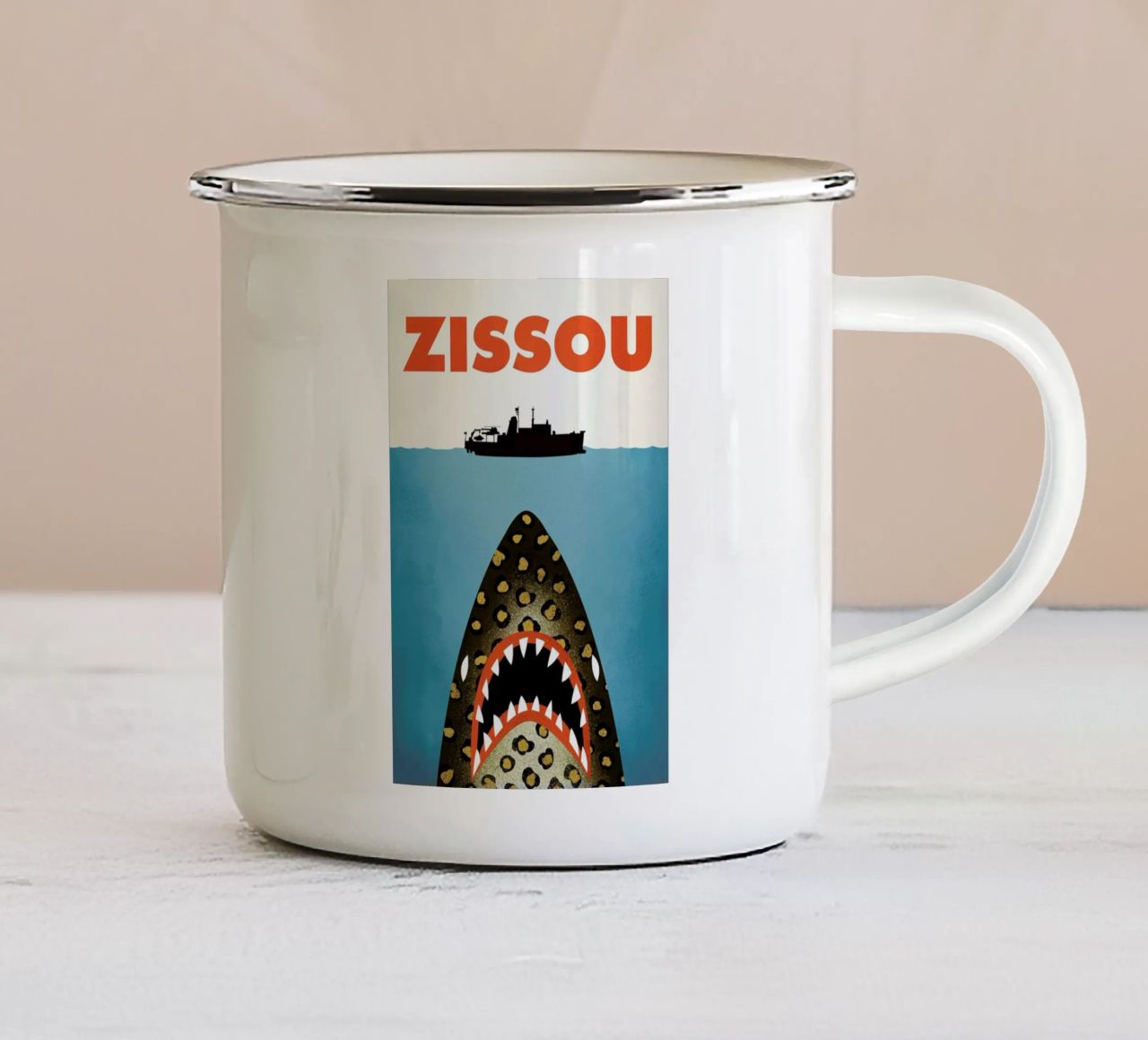 Zissou tazza in smalto da Chris Wharton