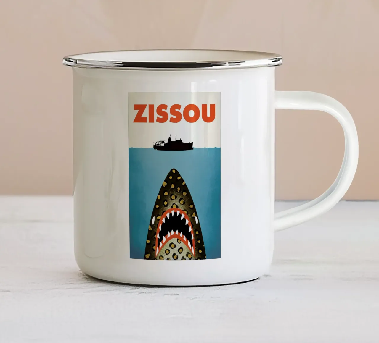 Zissou tazza in smalto da Chris Wharton