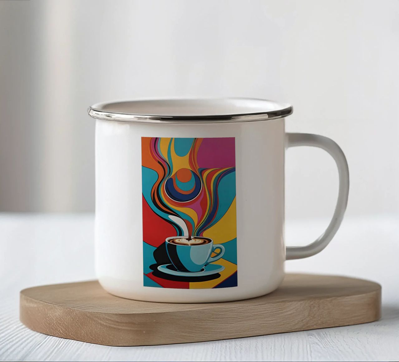 Arte minimalista 99 tazza in smalto da Erika C White