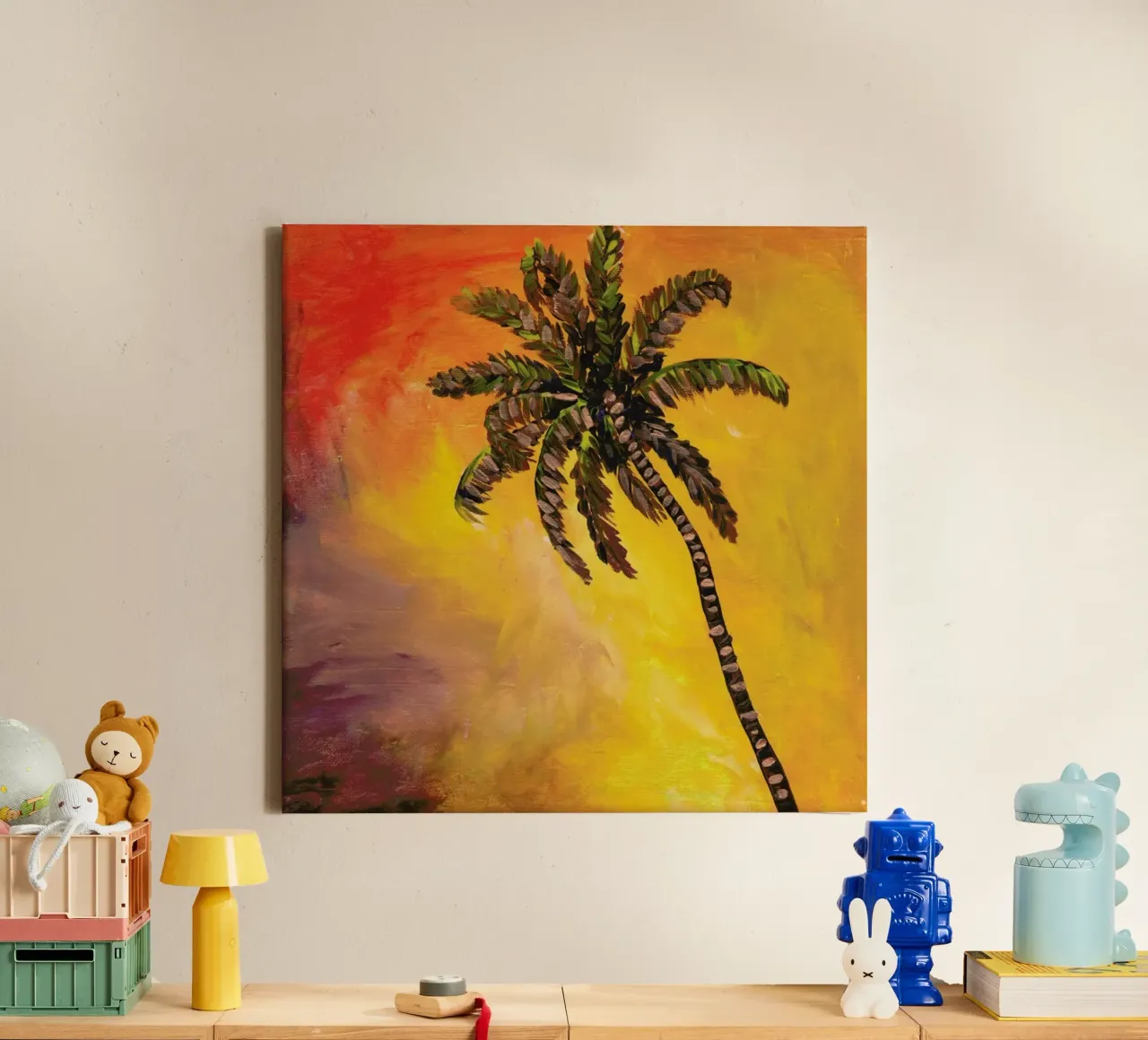 Fire Palm tela con Cornice a cassetta da KP Design