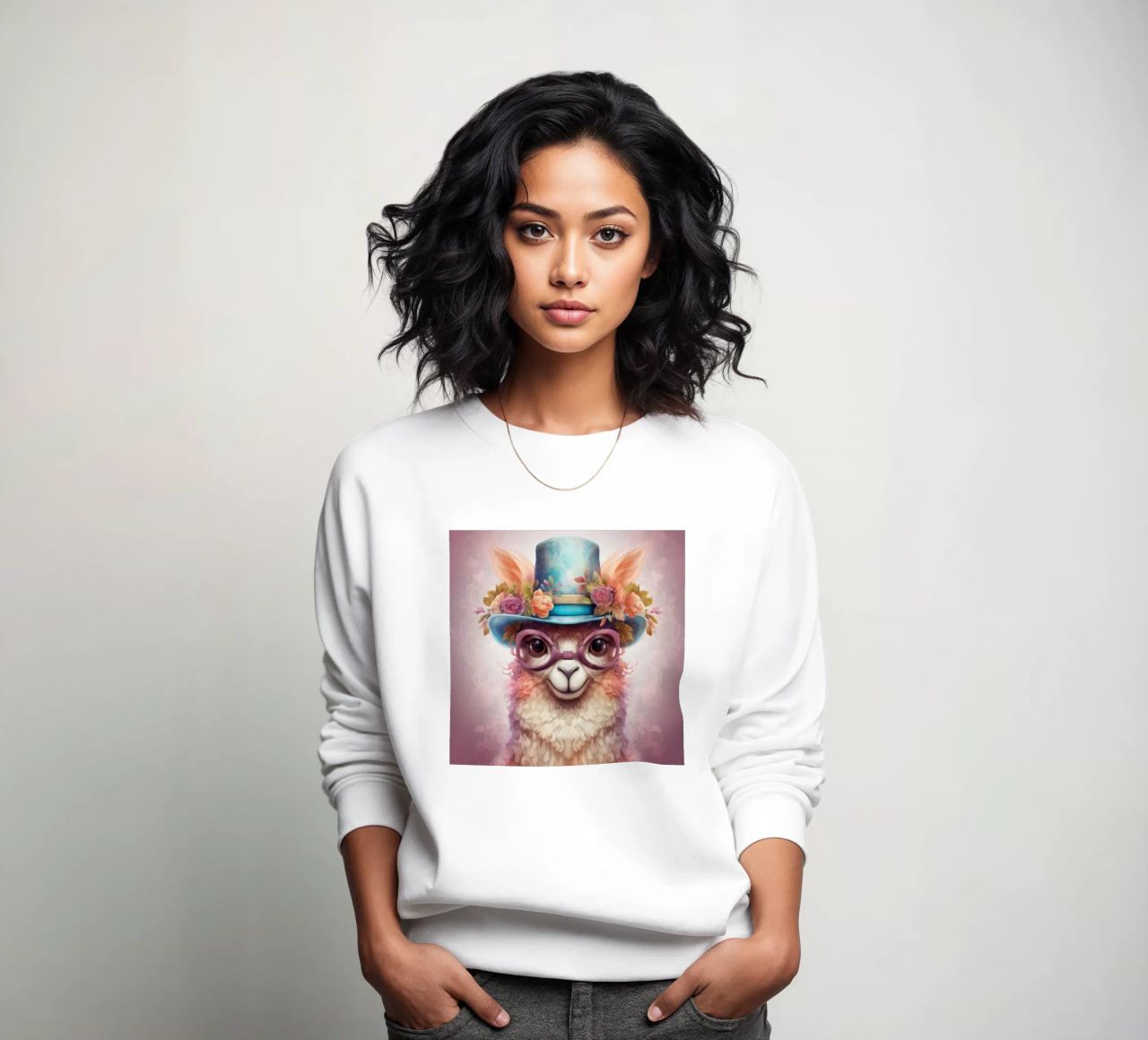 Retro Magical Alpaca sudadera de Funny Animals