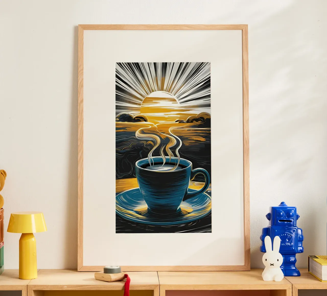 Arte minimalista 103 poster con telaio in alluminio da Erika C White