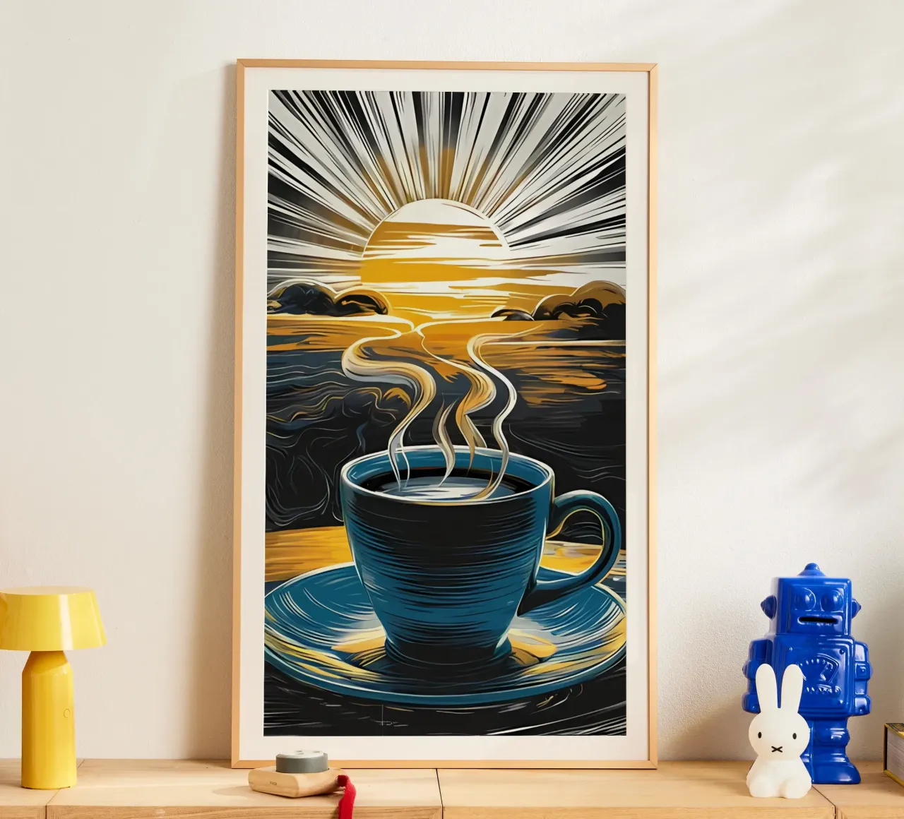 Arte minimalista 103 poster con telaio in alluminio da Erika C White