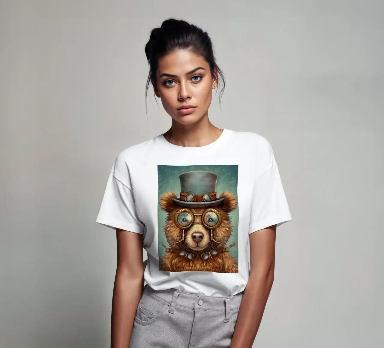 Orso marrone retrò magico t-shirt da Funny Animals