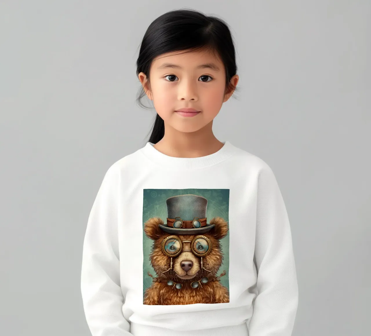 Orso marrone retrò magico felpa bambino da Funny Animals