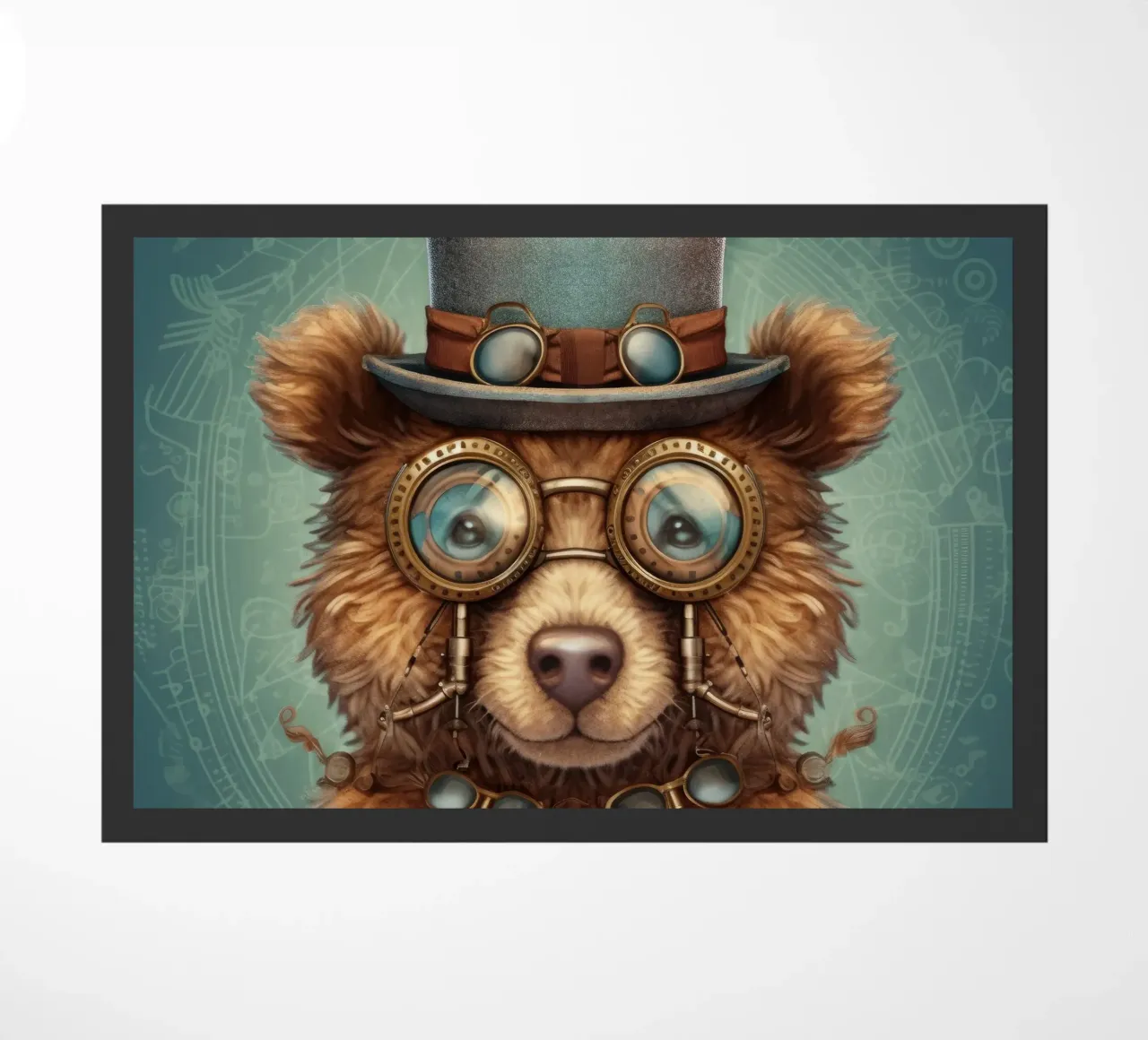 Orso marrone retrò magico zerbino da Funny Animals