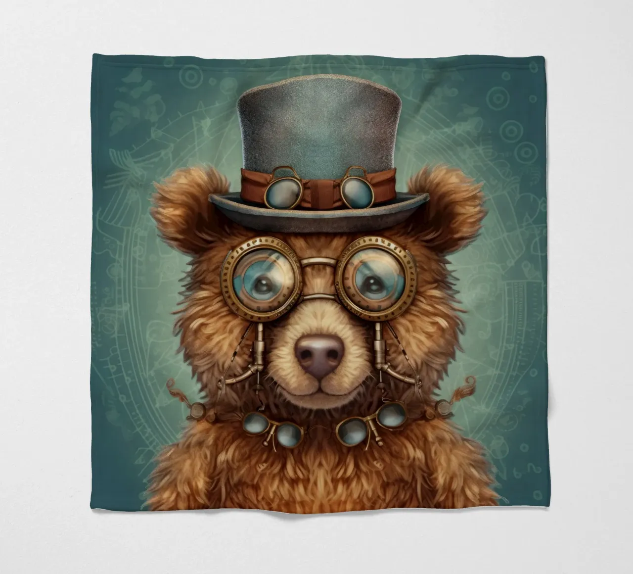 Orso marrone retrò magico coperta in pile da Funny Animals