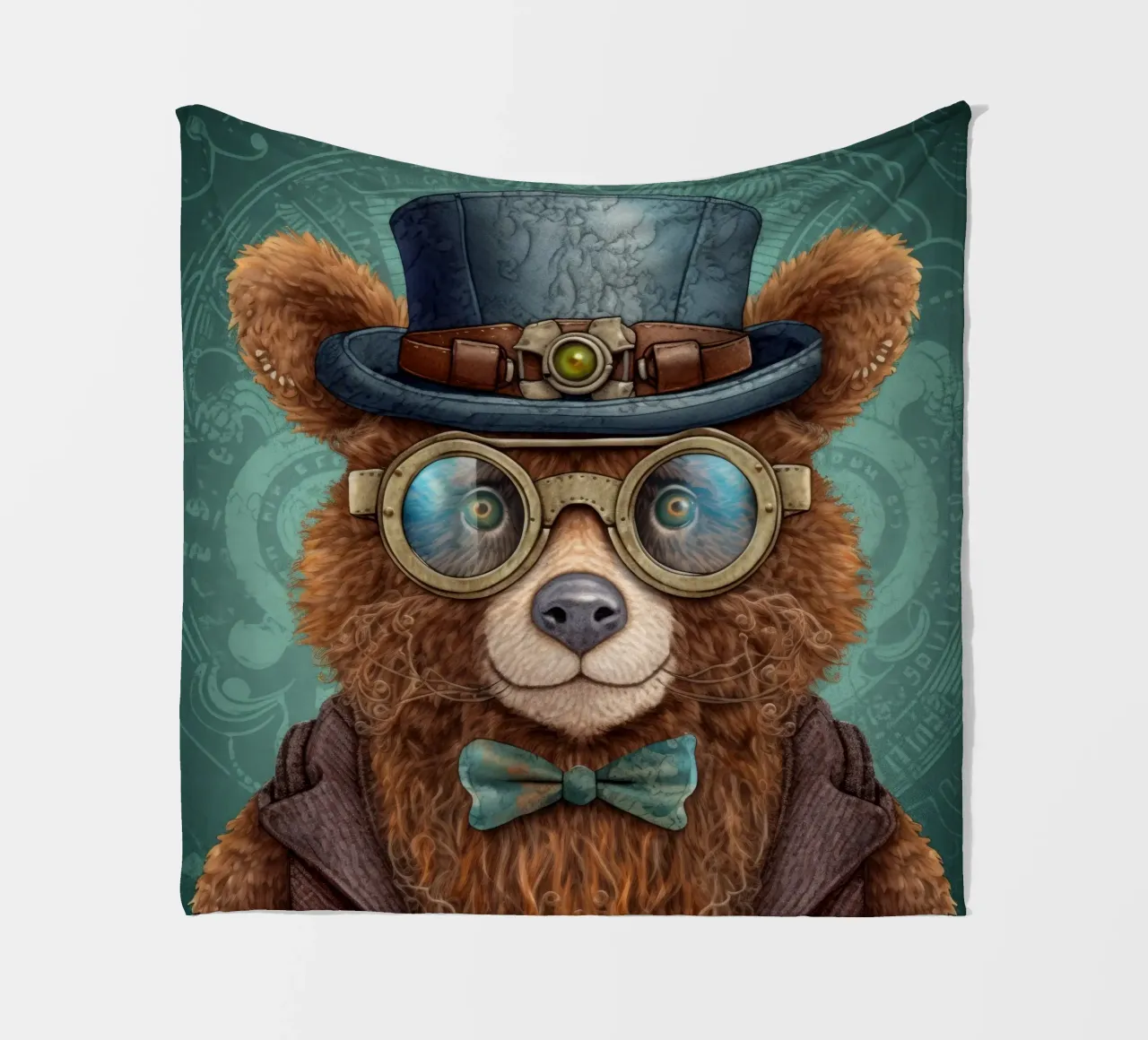 Orso marrone retrò magico coperta in pile da Funny Animals