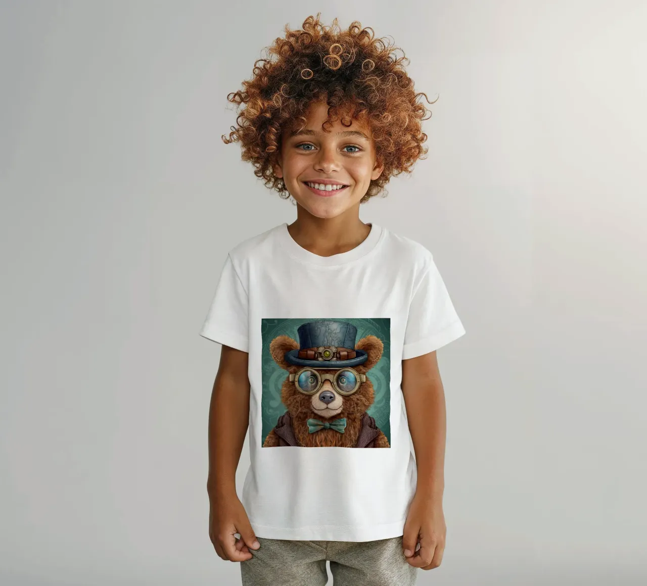 Orso marrone retrò magico t-shirt bambini da Funny Animals