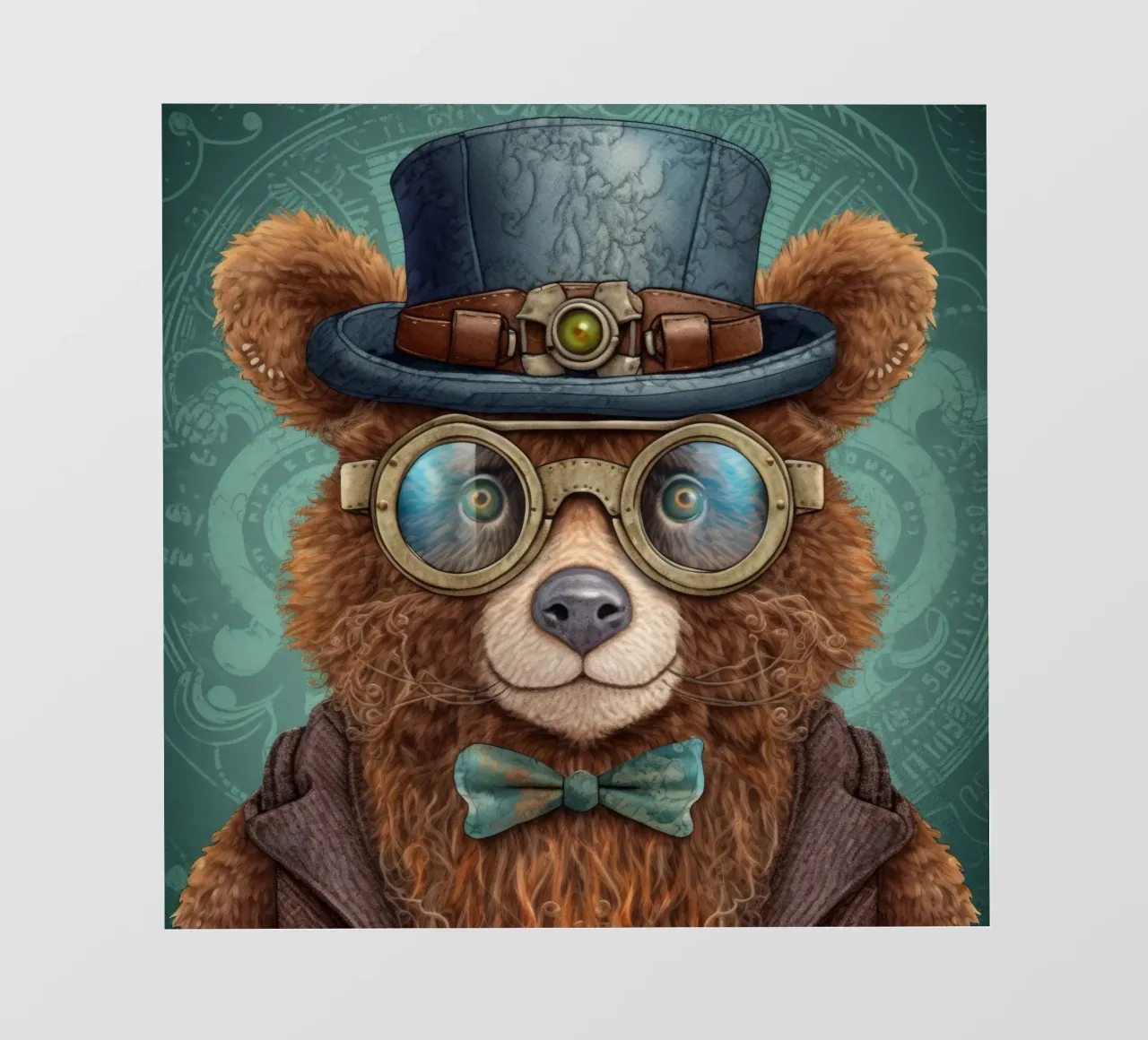 Orso marrone retrò magico telo in pvc da Funny Animals
